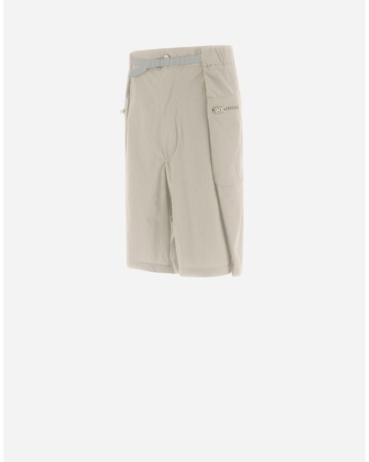 Herno White Globe Cropped Trousers In Eco Everyday