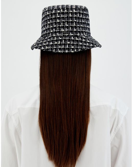Herno Black Trend Tweed Hat