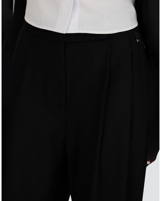 Herno Black Palazzo Trousers
