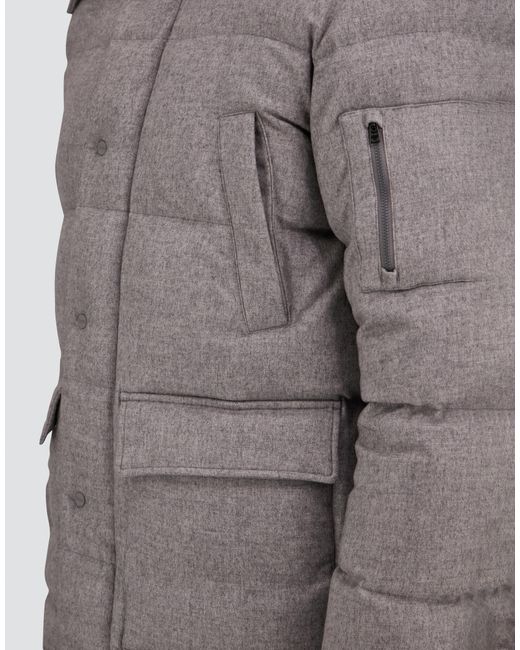 Herno Gray Short Parka for men