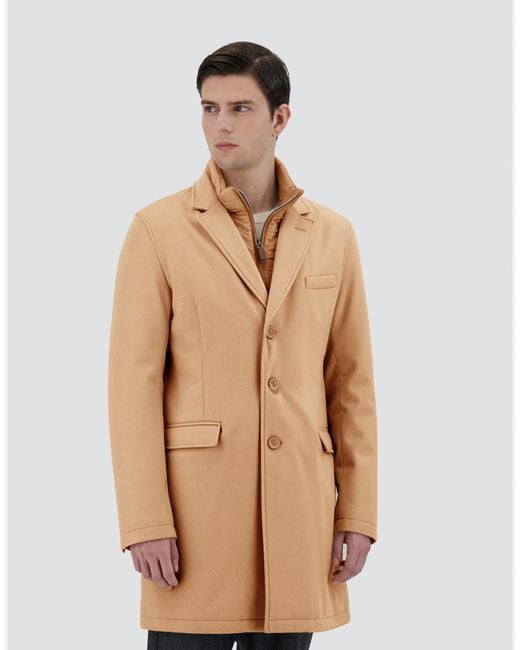 Herno Natural Wool Beaver Coat for men