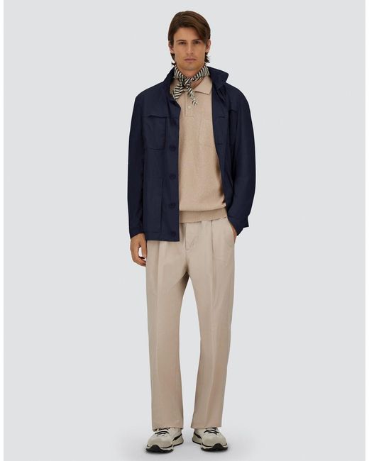 Herno Blue Ultralight Crease Field Jacket for men