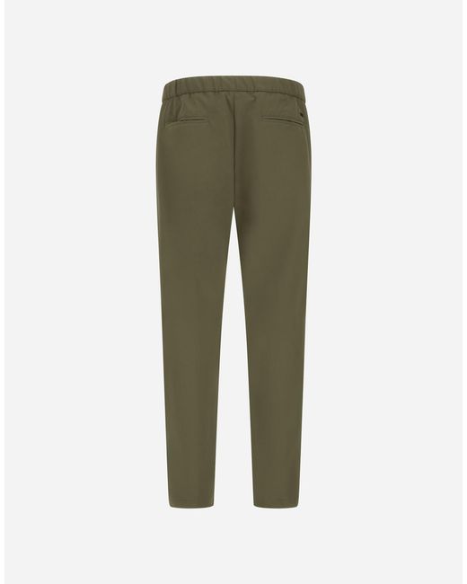 Herno Green Light Comfort Stretch Woven Trousers for men