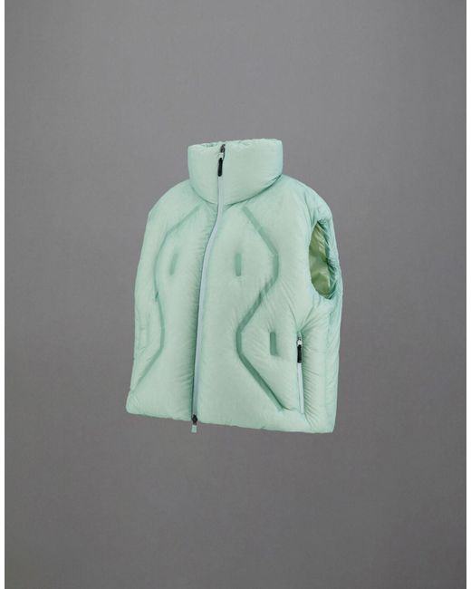 Herno Green Sleeveless Laminar Jacket In Translucent Ripstop