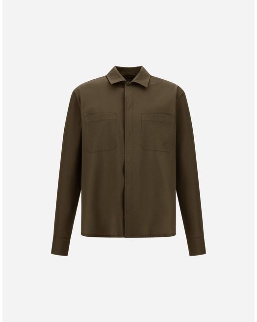 Herno Green Seer-Crease Shirt for men
