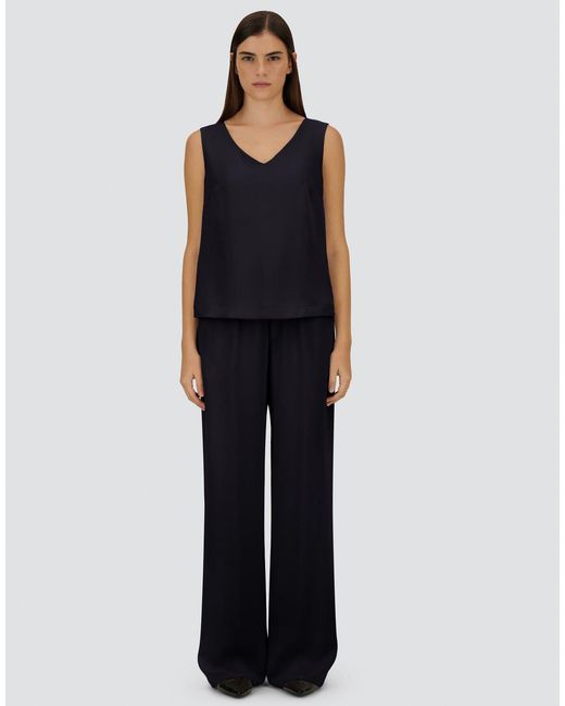 Herno Blue V-Neck Top