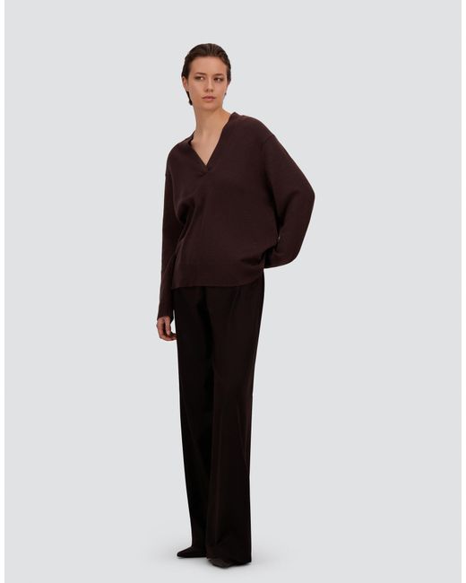 Herno Purple Cashmere Stocking-Stitch Jumper