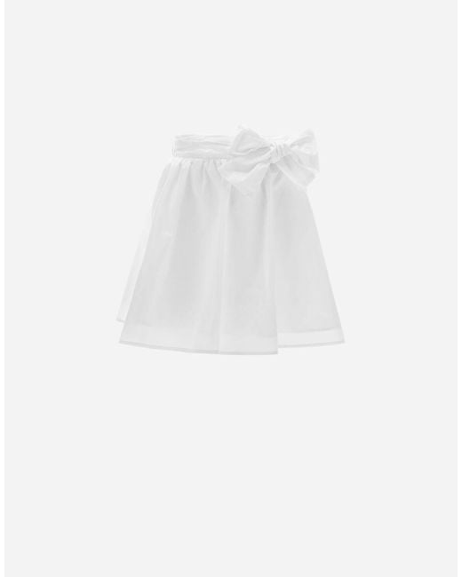 GONNA IN NEW TECHNO TAFFETÀ di Herno in White