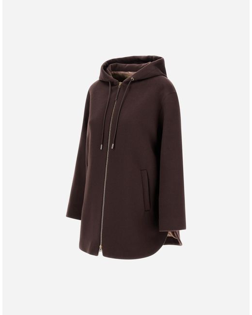 Herno Brown Sable-Effect Wool Jacket