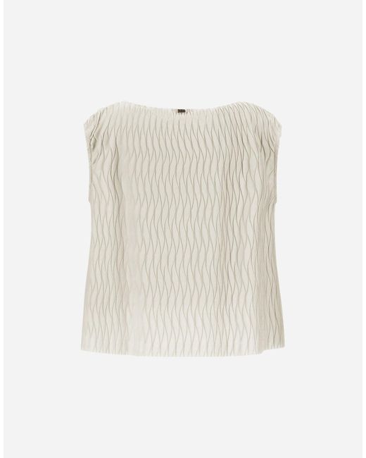 TANK TOP IN WRINKLED EFFECT di Herno in White
