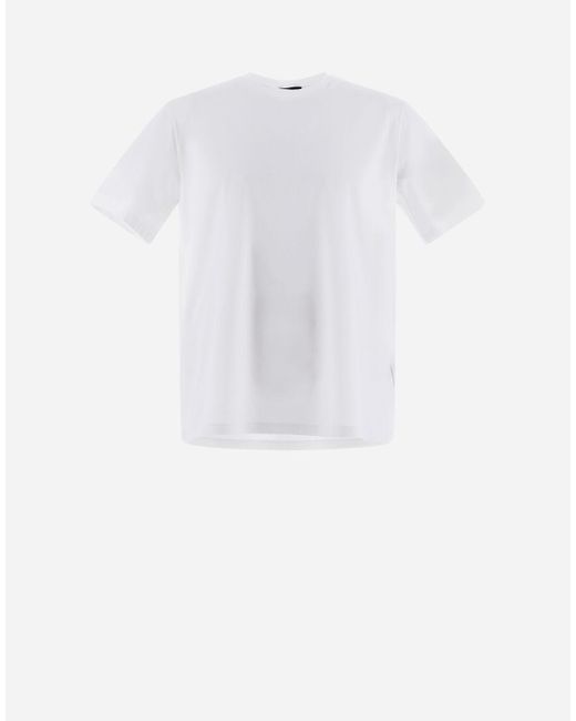 Herno White Camiseta De Superfine Cotton Stretch for men