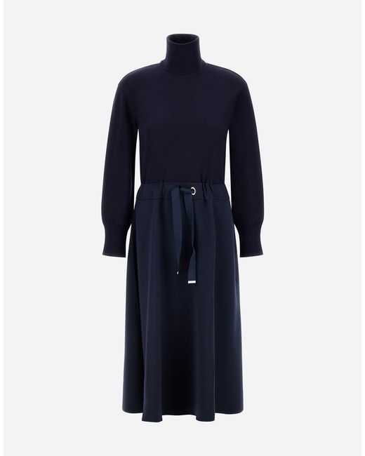 Herno Blue Light Wool G.14 Dress