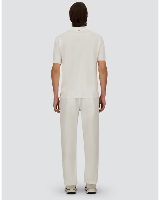 Herno White Jersey Knit Effect Polo Shirt for men