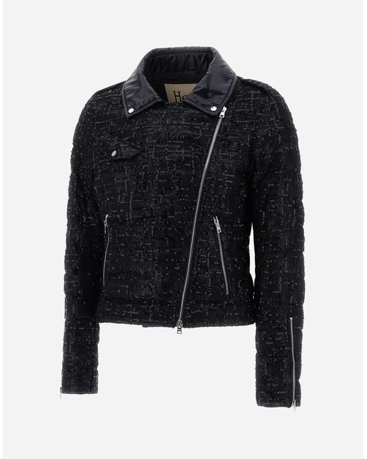 Herno Blue SEQUIN EMBROIDERY BOMBERJACKE