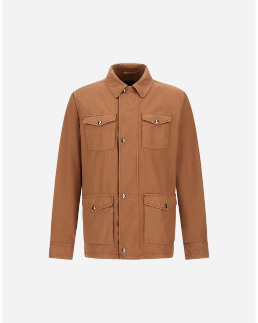 Herno Brown Tigri Field Jacket for men