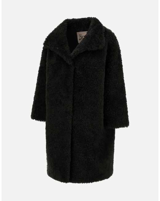 Herno Black Single-Breasted Coat