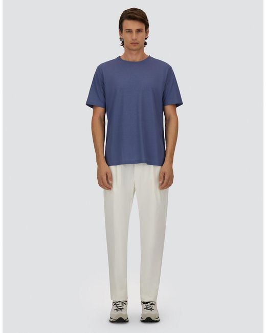 Herno Blue Jersey Crepe T-Shirt for men