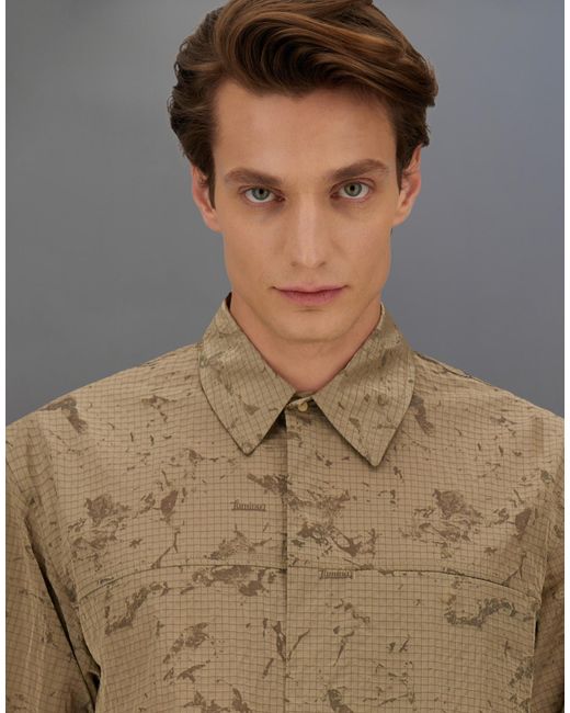 Herno Natural Laminar Shacket