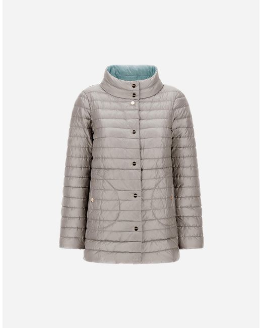 Herno Blue Reversible A-Shape Jacket
