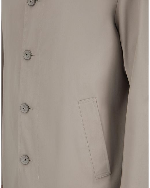 Herno Gray Raincoat for men