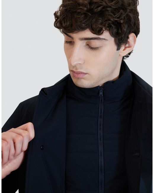 Herno Blue Raincoat for men