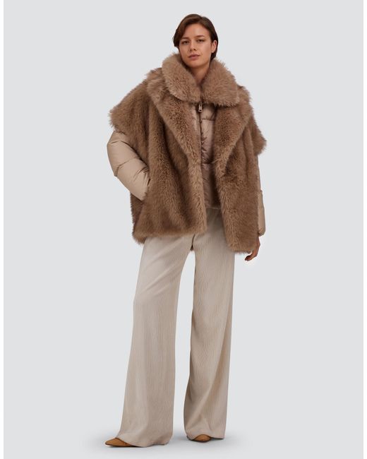 Herno Brown Long-Pile Fur-Touch Vest