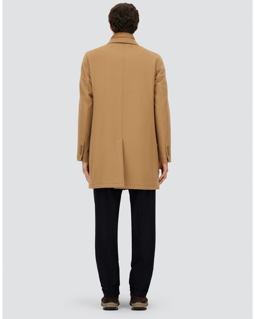 Herno Natural Wool Beaver Coat for men