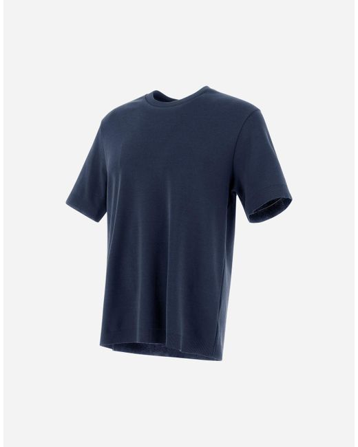 Herno Blue Jersey Knit Effect T-Shirt for men