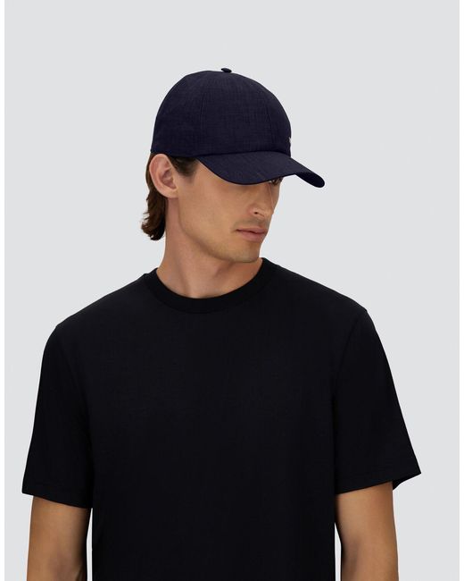 Herno Baseballkappe Aus 2 Layers Linen in Blue für Herren