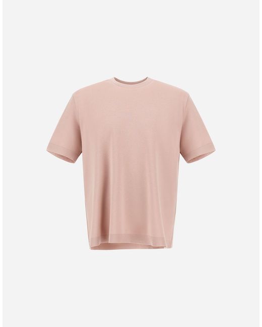 Herno Pink Jersey Knit Effect T-Shirt for men
