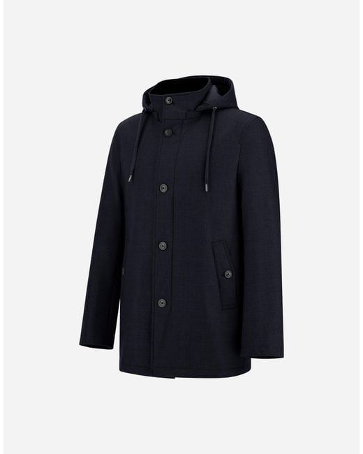 Herno Blue Short Parka for men