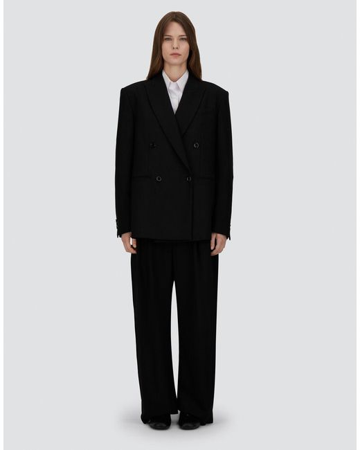 Herno Black Palazzo Trousers