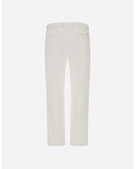 Herno White Pantalones De Cotton Feel for men