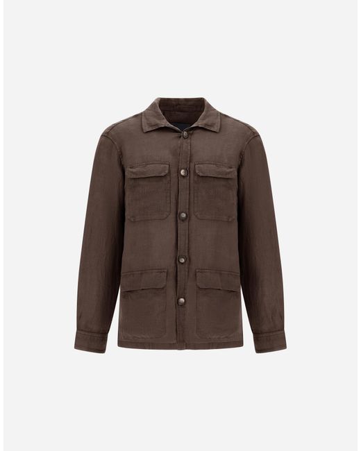 Herno Brown Field Jacket for men