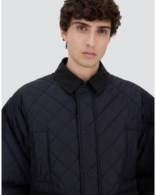 Herno Blue Nylon Chamonix And Waxed Tech Cotton Jacket for men