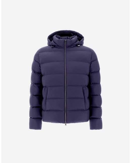 Herno Blue Bomber Jacket for men