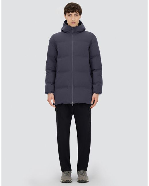 Herno Blue Long Jacket for men