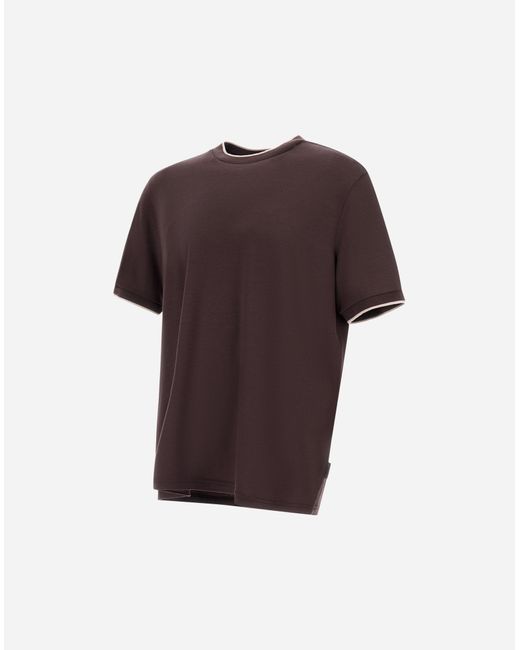 Herno Red T-shirt In Soft�wool Jersey for men
