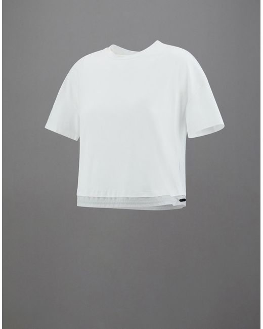Herno Gray Camiseta Con Cordón De Ajuste Laminar De Dynamic Interlock