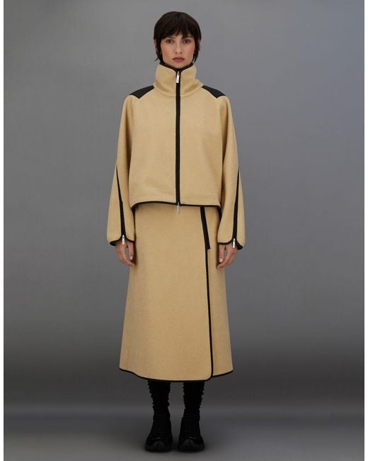 Herno Natural Laminar Polar Fleece And Extra Light Stretch Padded Skirt