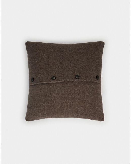Herno Brown Habita Wool And Cashmere Cushion