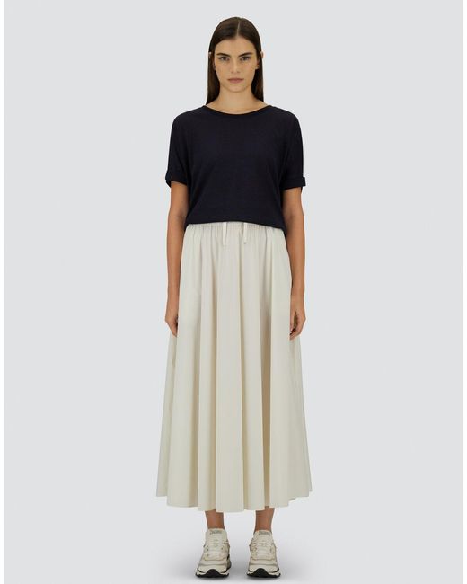 Herno White Light Nylon Stretch Skirt