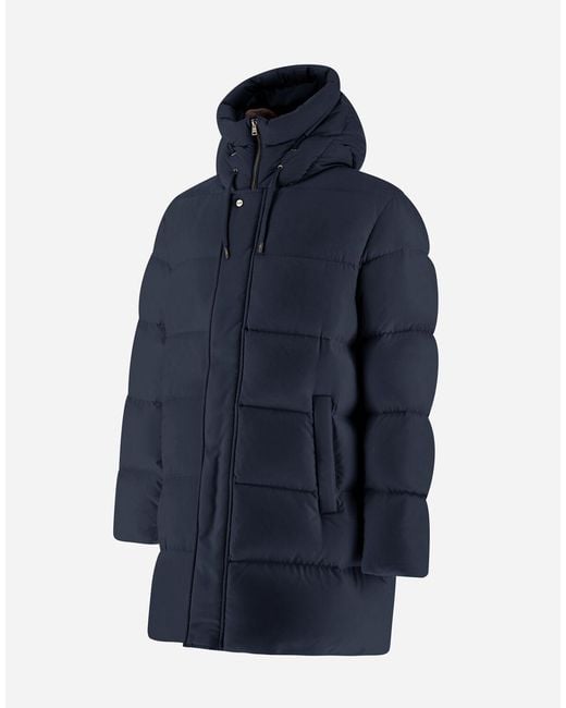 Herno Blue Long Jacket for men