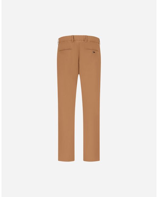 Herno White Trousers In Cotton Feel