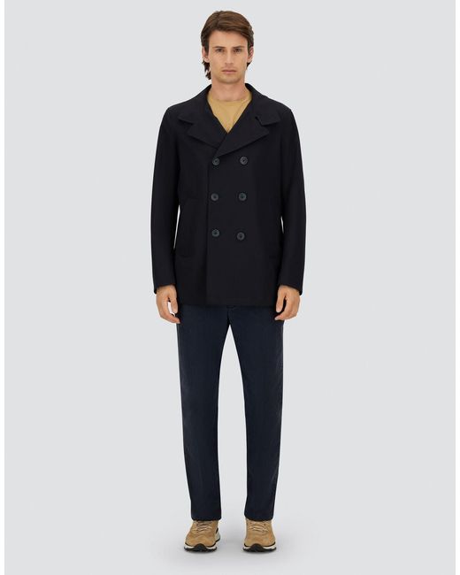 Herno Blue Peacoat for men
