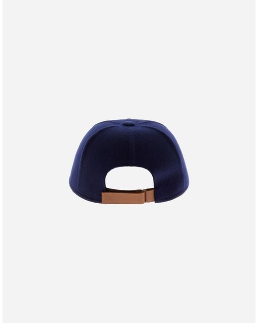 Herno Blue Casual Wool Baseball Cap for men