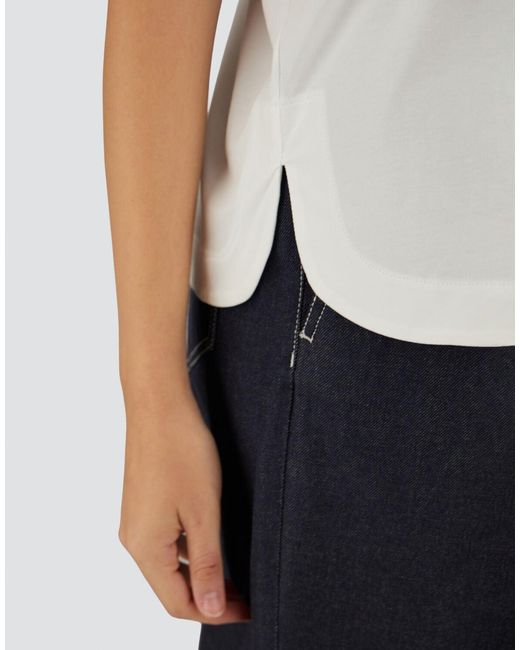 Herno White Superfine Cotton Stretch T-Shirt