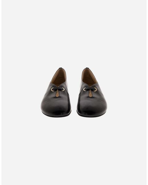 Herno Black Ballet Flats