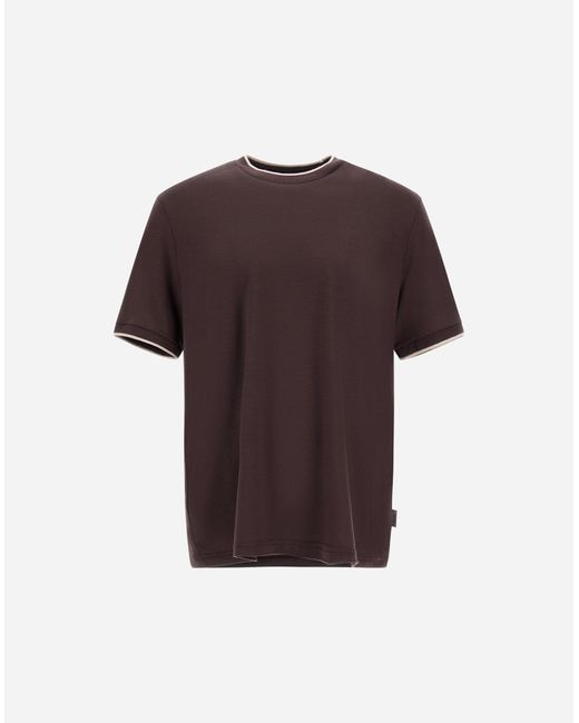 Herno Red T-shirt In Soft�wool Jersey for men