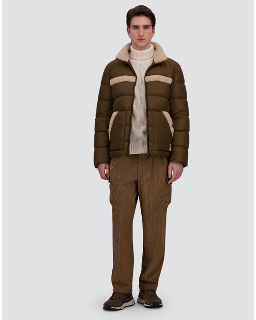 Herno White Cable-Knit Wool Roll-Neck Jumper for men